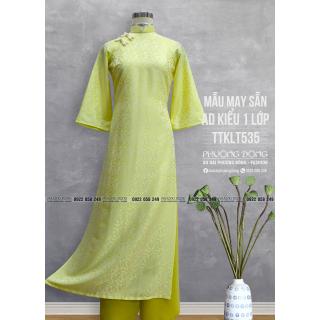 Áo Dài Phom Trẻ Gấm Lụa Phom Suông TTKLT535